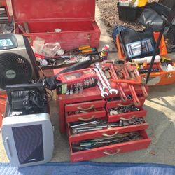 Craftsman/Sear Tool Box And A Log Of Tools Inside