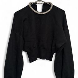 Cropped Dark Green Sweater 