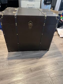Decorative Leather Storage Trunk