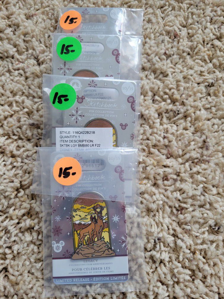 Limited Release Bambi Disney Pins 
