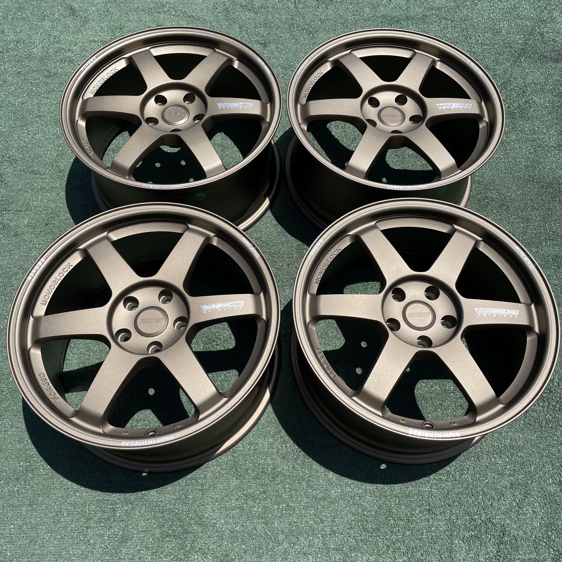 18” NEW Volk Racing TE37 SL Forged Replica Wheels Rims Matte Bronze 18x8.5 +42 (5x120) Fits CAMARO CORVETTE IMPALA MALIBU SS BMW LAND ROVER TESLA HO
