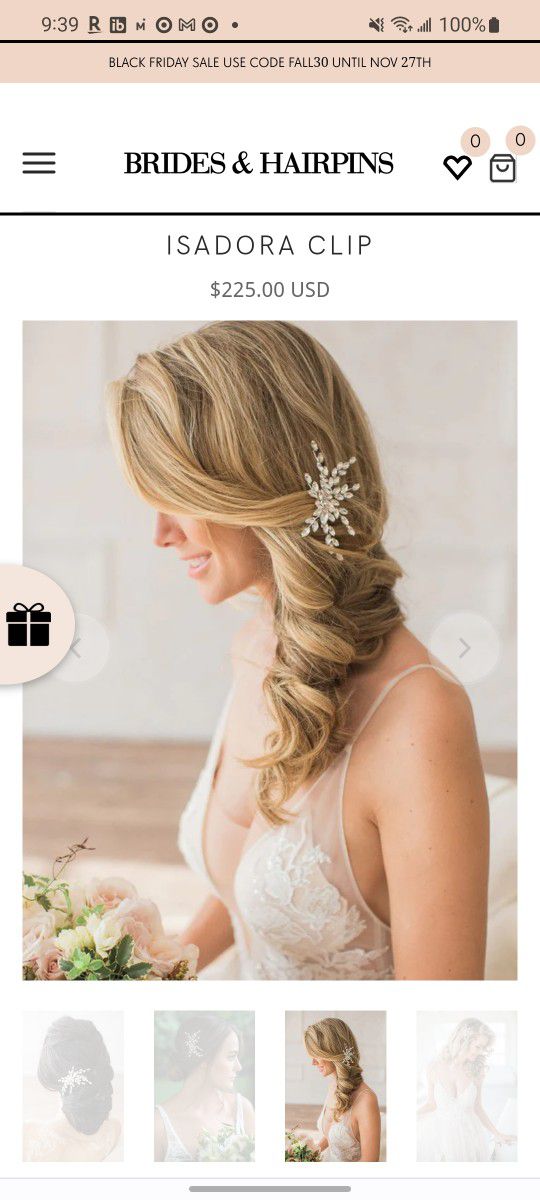 Brides & Hairpins ISADORA Hair Clip - Silver
