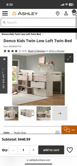 Donco Kids Twin Low Loft Bed
