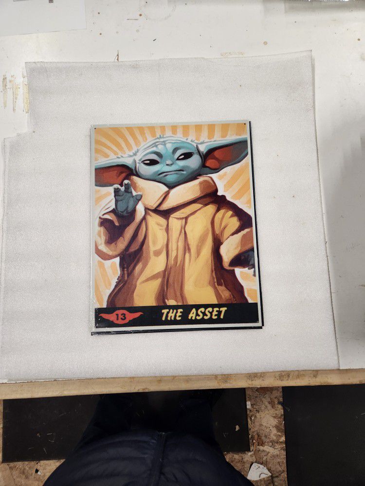 Star Wars Baby Yoda Grogu Metal Sign