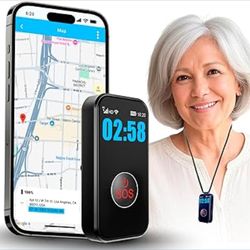 New 2026 Fall Alert Device, Medical Alert Pendant with for Seniors, SOS Call, GPS Tracking & Reminders – Wearable Emergency Necklace for Elderly, Wate