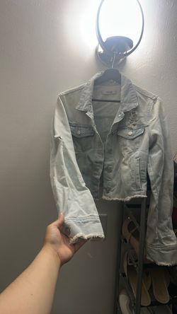 Refuge Light Wash Distressed Denim Jacket