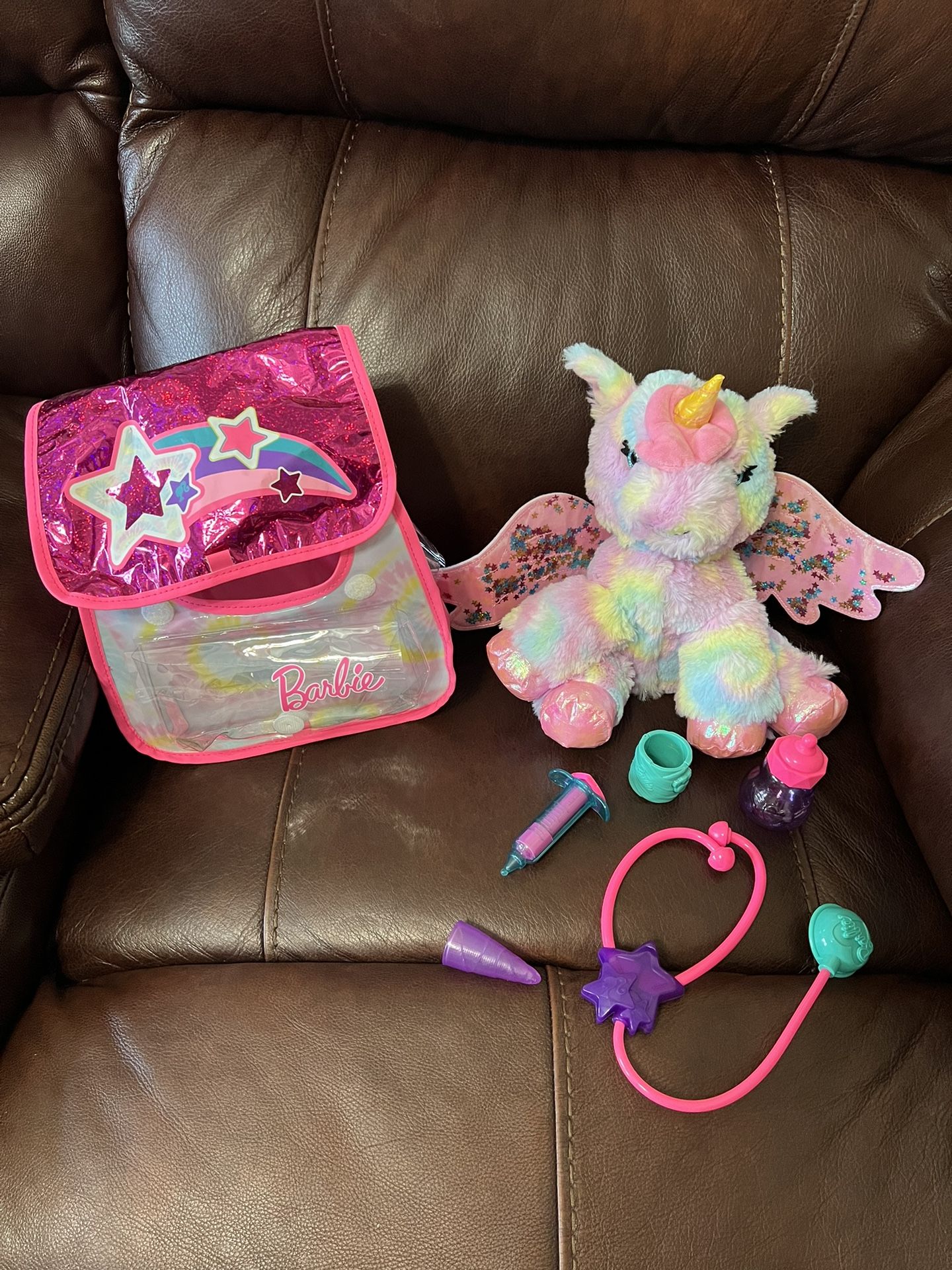 Barbie Unicorn Doctor Plush With Backpack
