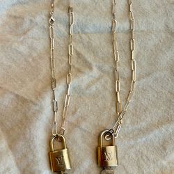 Lock and key necklace