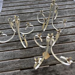 Set Of 3 Small Metal Candle Holders
