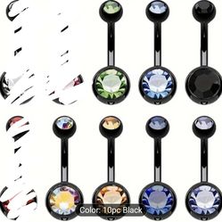 Black Stainless Steel Belly Rings