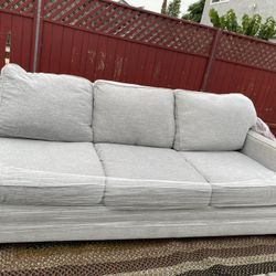 Long Single Side 3 seater Comfy Grey Couch 