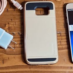 BUNDLE! Samsung Galaxy S 7 Comes With A Cover Case Plus A Braided USB Cable And Fast Charging Plug (READ THE DESCRIPTION )