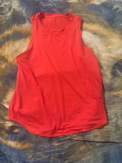 Lulu Lemon Red Athletic Sleeveless Tank Top