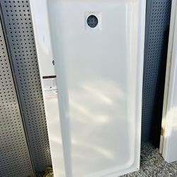 New open box Shower base steel heavy duty strong size 30 x 60 have little dent retail $375wt tax here $180 also comes wt drain  nice .we locate in hes