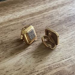 Vintage Avon Clip On Earrings Jewelry Set Gold Tone