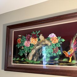 Asian Silk Thread Painting