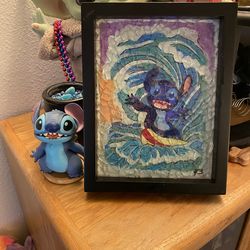 Stitch glass picture