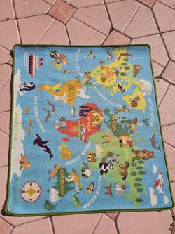 Melissa & Doug World Map Kids Rug - As New