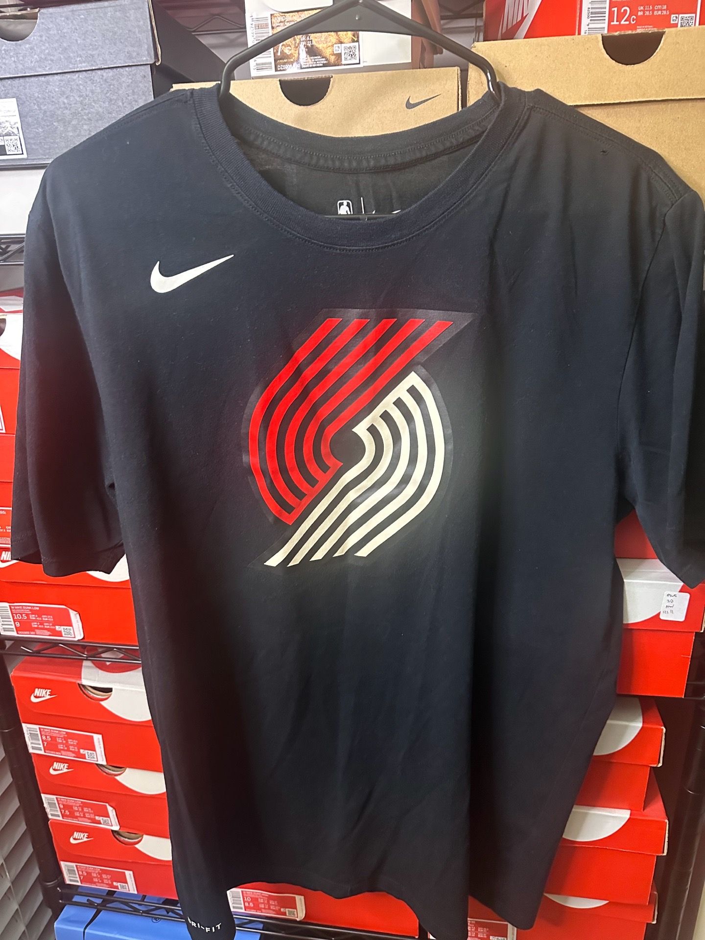 Nike black NBA Portland Trailblazers t-shirt Size Large used men’s NBA #basketball