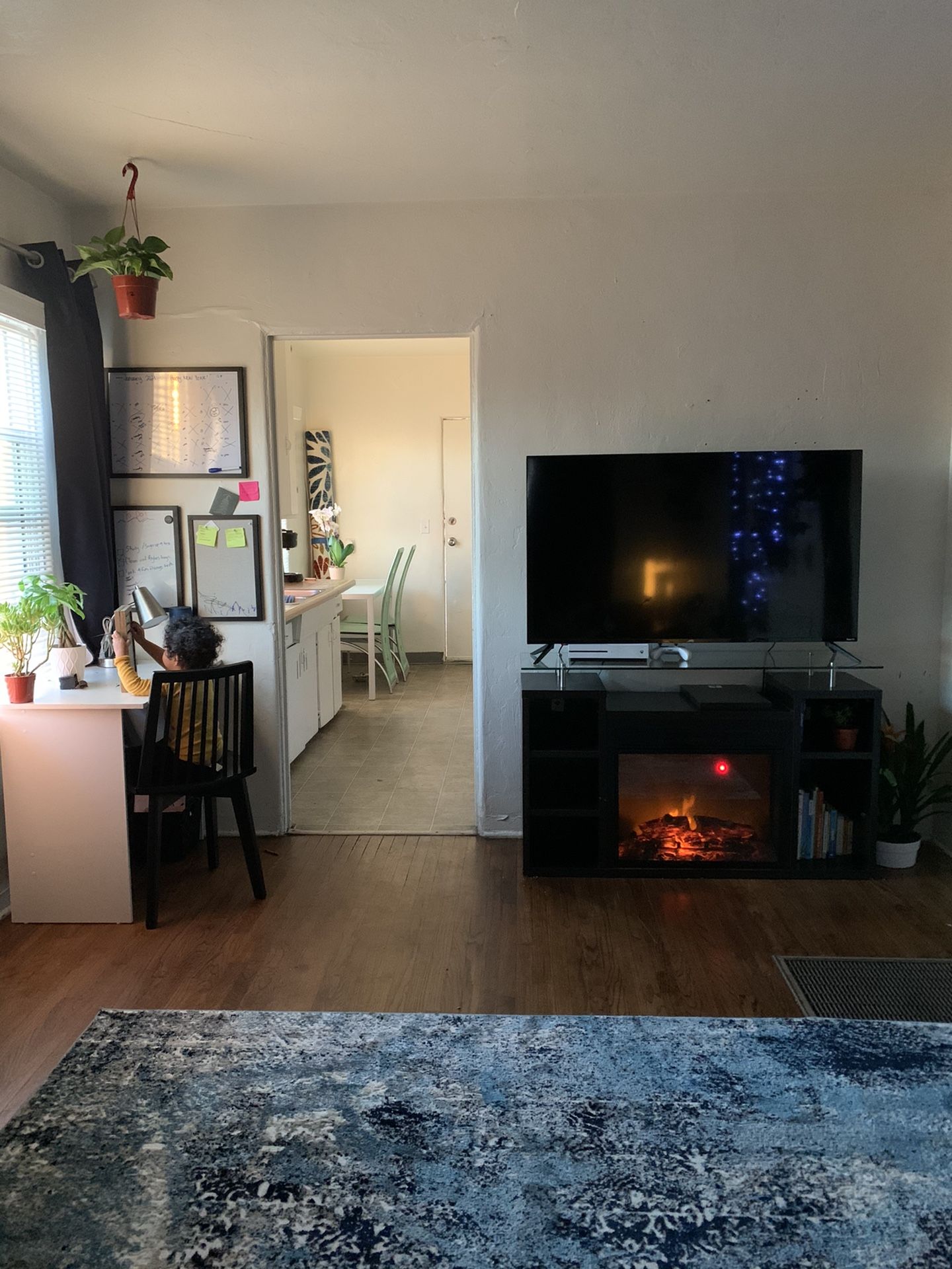 Electric Fire Tv Stand W Heater 