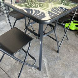 High table and chairs