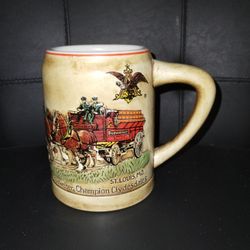 First Issue 1980 Budweiser Clydesdales Holiday Stein - Impeccable Condition