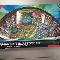 New Pokemon TCG: Venusaur ex & Blastoise ex Premium Collection - 10 Packs, Promos