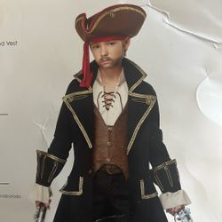Deluxe Pirate Captain Costume - Kids Xl