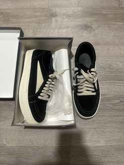 Black Suede Low-Top Sneakers with Box