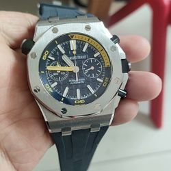 Men's automatic watch, new high leather with box