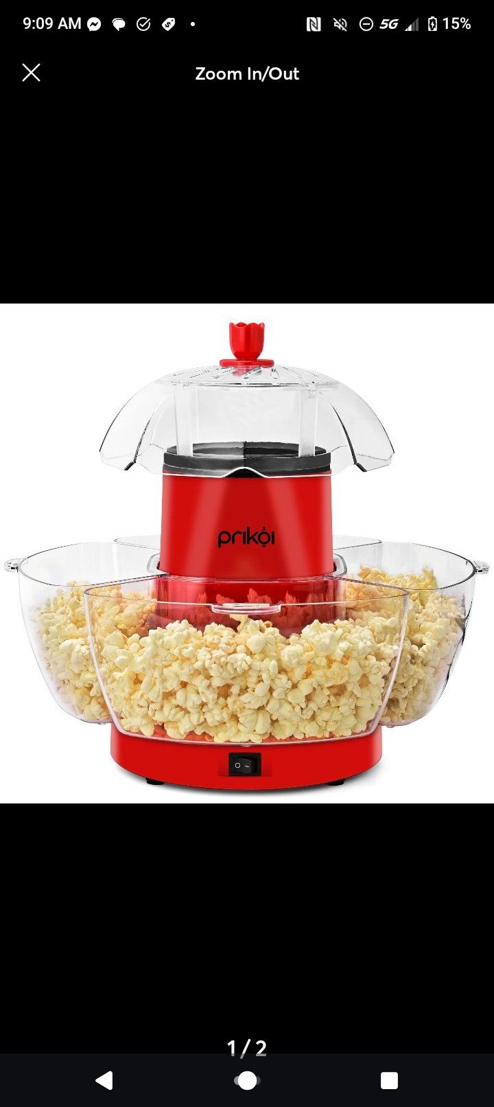 Prinkol hot air popcorn maker