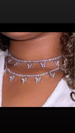 Gold silver color butterfly