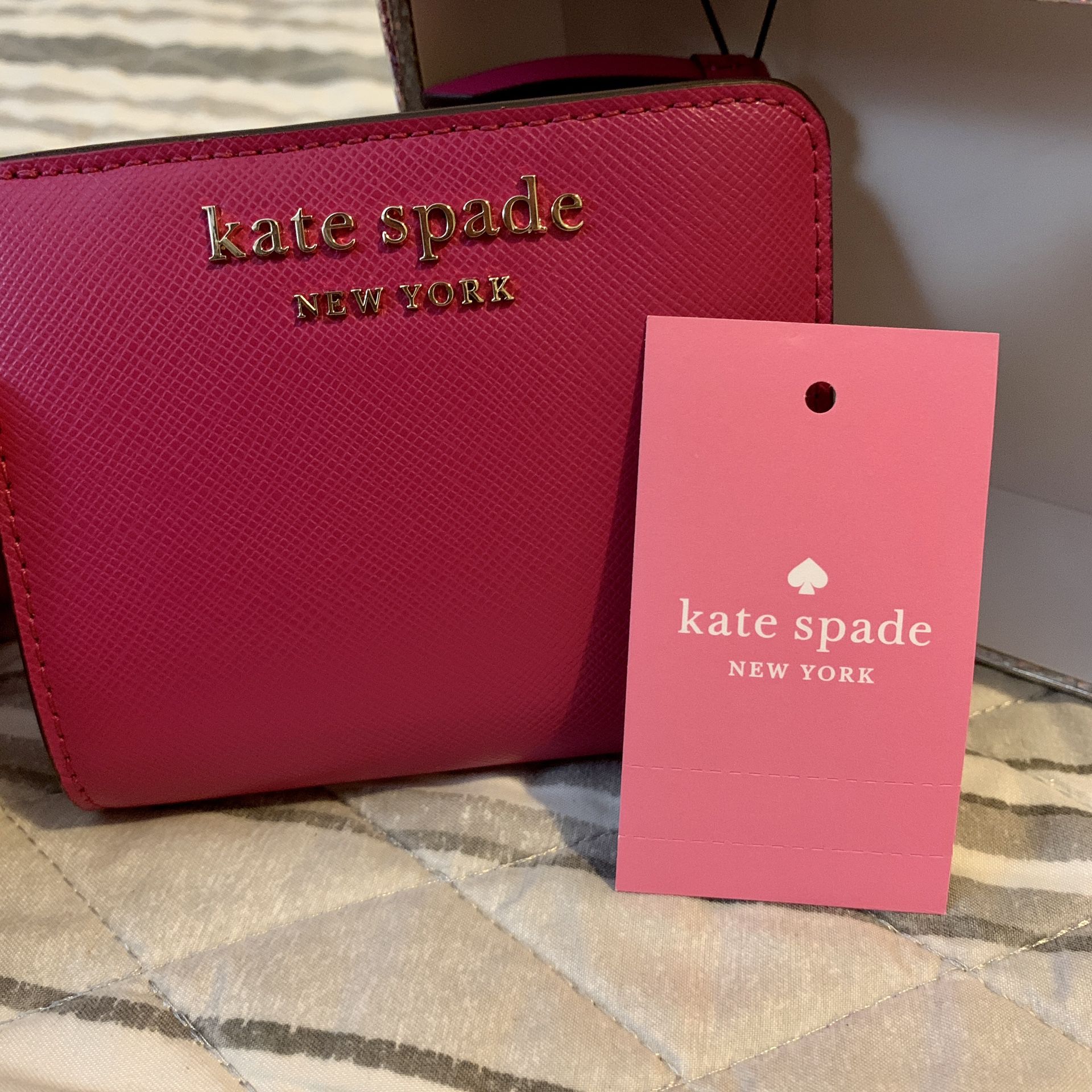 Kate Spade Deep Magenta Small Bifold Wallet