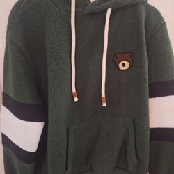 Hoody Sweater, GREEN New Size Small