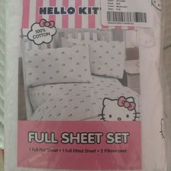 full hello kitty bed sheets 