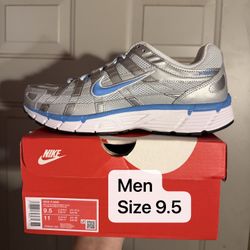 Nike P-6000 Metallic Silver University Blue Men size 9.5