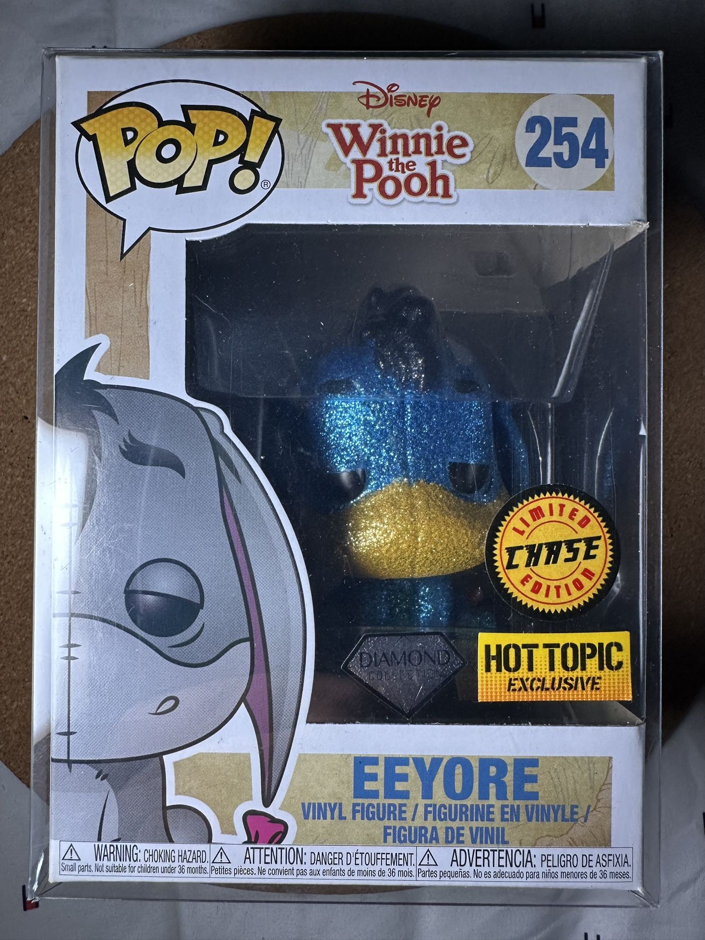 Funko Pop! Disney: Winnie the Pooh - Eeyore #254 (Diamond Glitter Chase) w/Protector