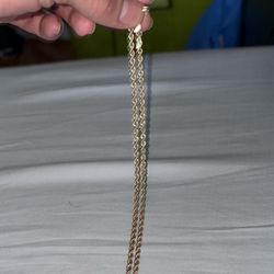 20inch 10k gold rope link chain