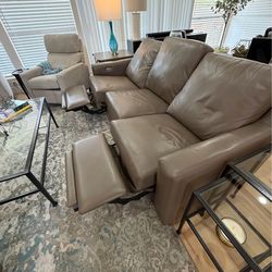Leather Power Reclining Sofa