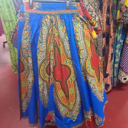 Skirt With Matching Bags And Headwrap 