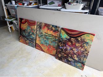 3 Colorful Wall Paintings