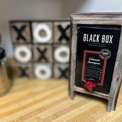 Rustic Wooden Boxed Wine Holder