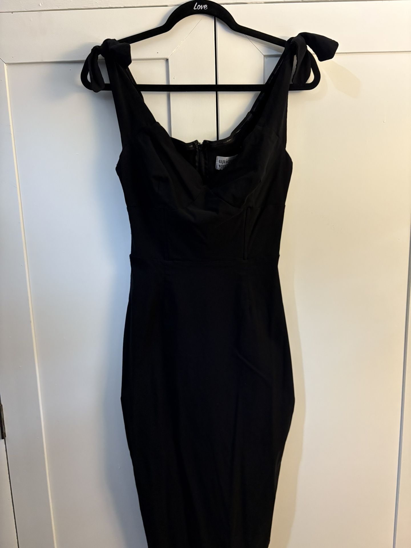Unique Vintage Black Pencil Dress