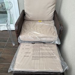 Patio couch with ottoman