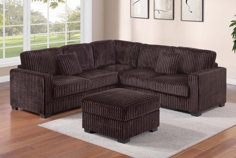 4pcs SECTIONAL SOFA W/OTTOMAN