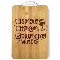 Wine List Personalized Engraved Cutting Board