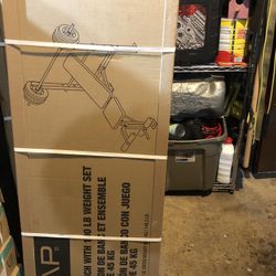 Bench Press Combo With Barbell And Plates 100lb