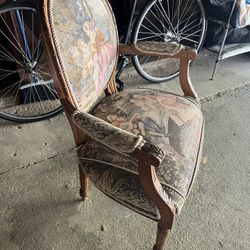 Mock Victorian Embroidered Chair