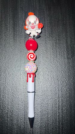 Handmade Beaded Clown Novelty Pen