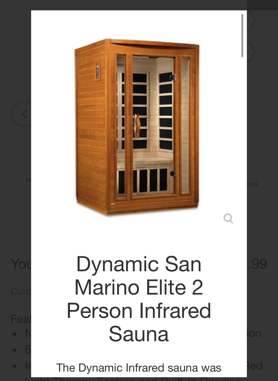 Dynamic San Marino Elite 2-person Ultra Low EMF FAR Infrared Sauna